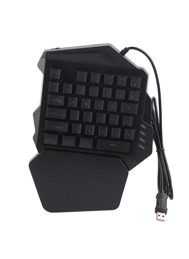 HXSJ Single Hand Membrane Keycap Gaming Keyboard 35 Keys Single Hand Keypad with FN Keys