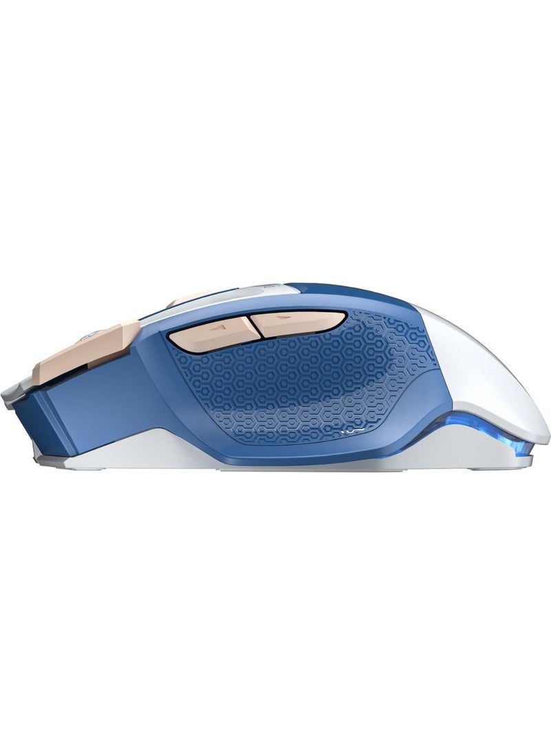 SC550 4800DPI 7-Key Macro 2.4GHz Wireless Optical RGB Gaming Mouse Blue