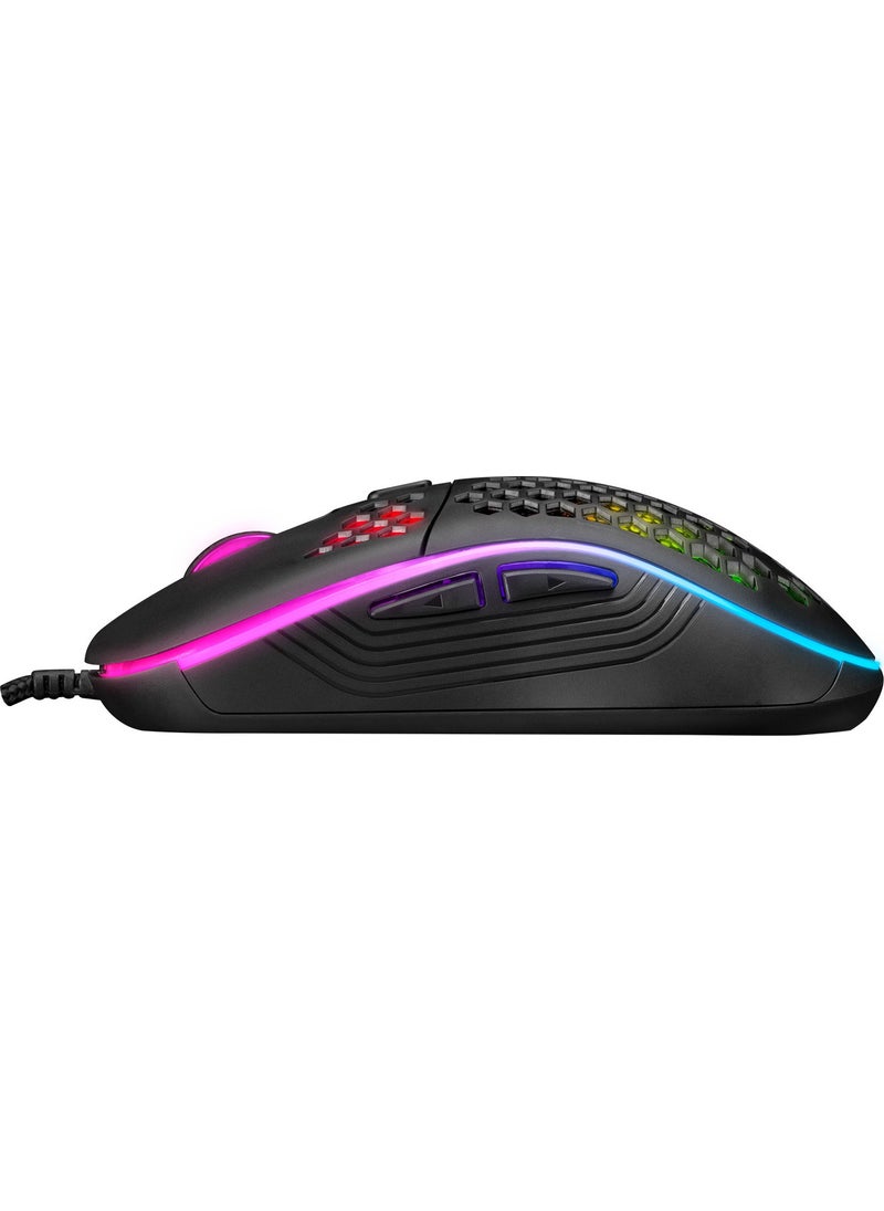 SM-G66 X-Hole USB Black 7d Optical 8000DPI LED Light Mouse