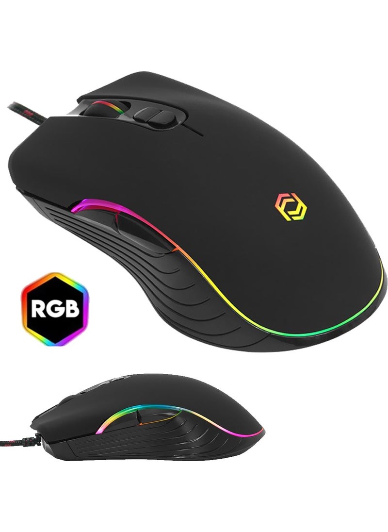 Gx-20 Pro 10000 DPI Macro RGB Lighted Professional Gaming Mouse
