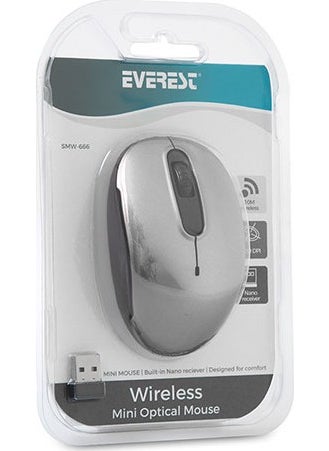 SMW-666 USB Silver 2.4Ghz Optical Wireless Mouse