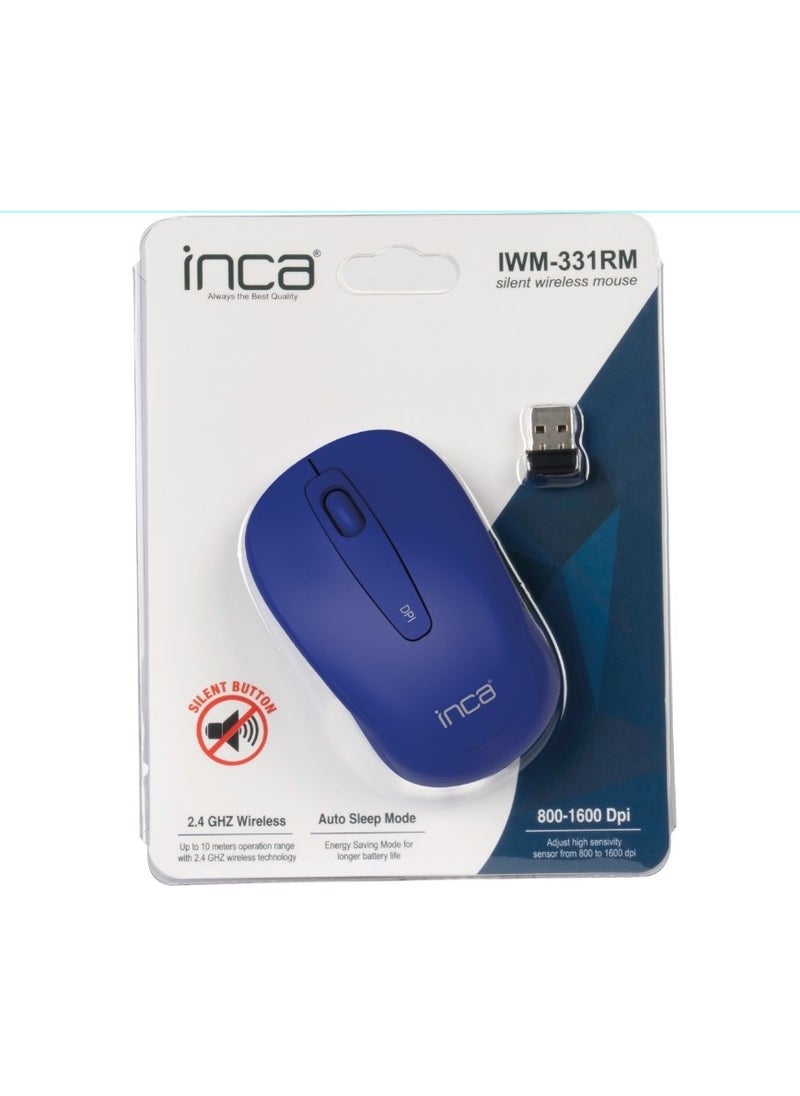 IWM-331RM Silent Wireless Silent Mouse - Blue