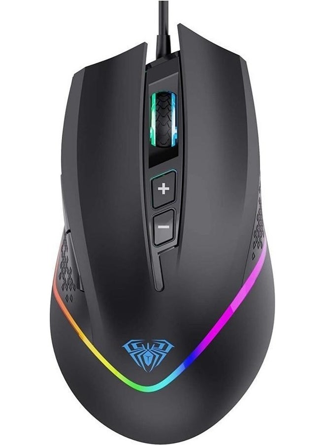 F805 Chroma Backlight Wired Gaming Optical Mouse