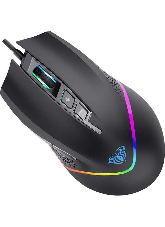 F805 Chroma Backlight Wired Gaming Optical Mouse