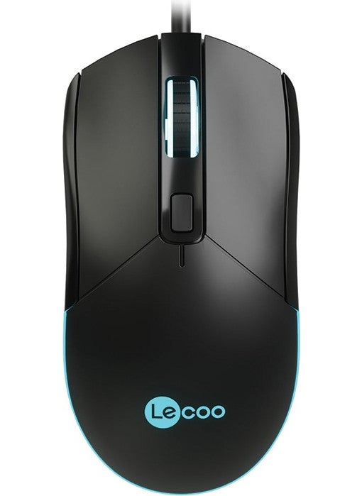 Lenovo MS120 RGB LED Backlit USB Wired 2400DPI 4-Button 114.6g Optical Gaming Mouse Black