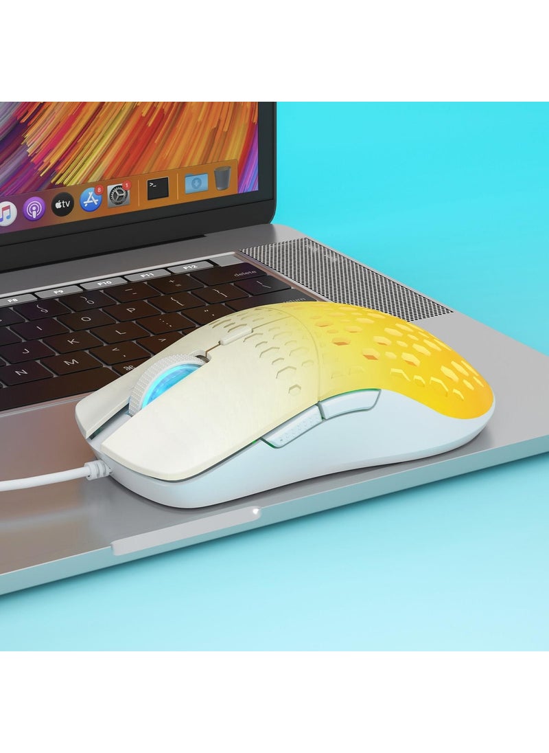 S11 Pro 3600DPI RGB Optical Gaming Mouse Yellow