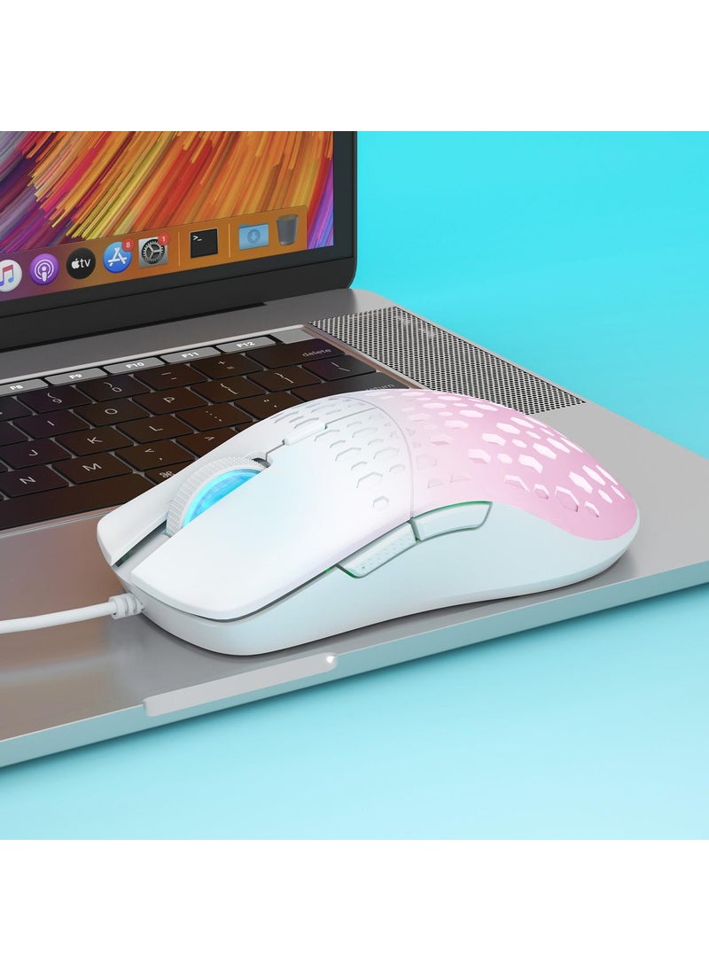 S11 Pro 3600DPI RGB Optical Gaming Mouse Pink