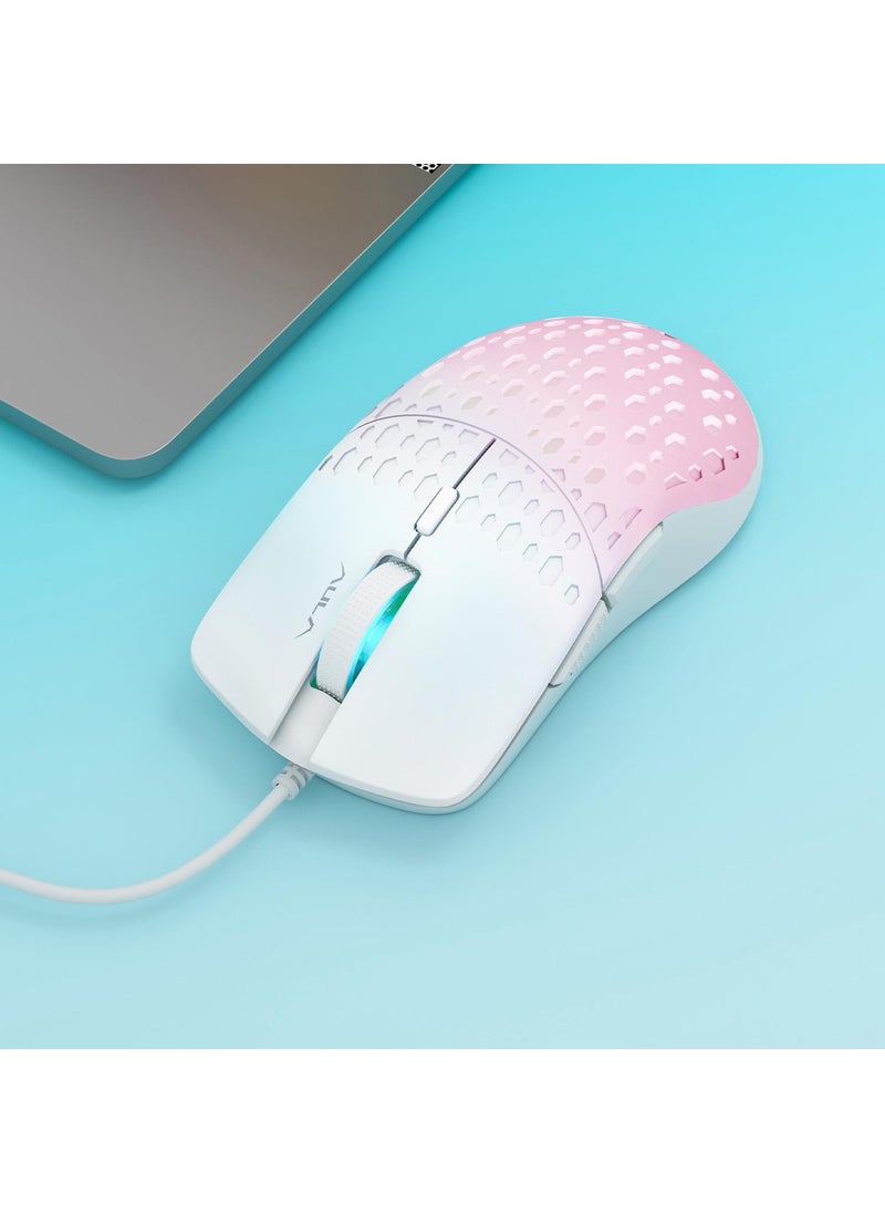S11 Pro 3600DPI RGB Optical Gaming Mouse Pink