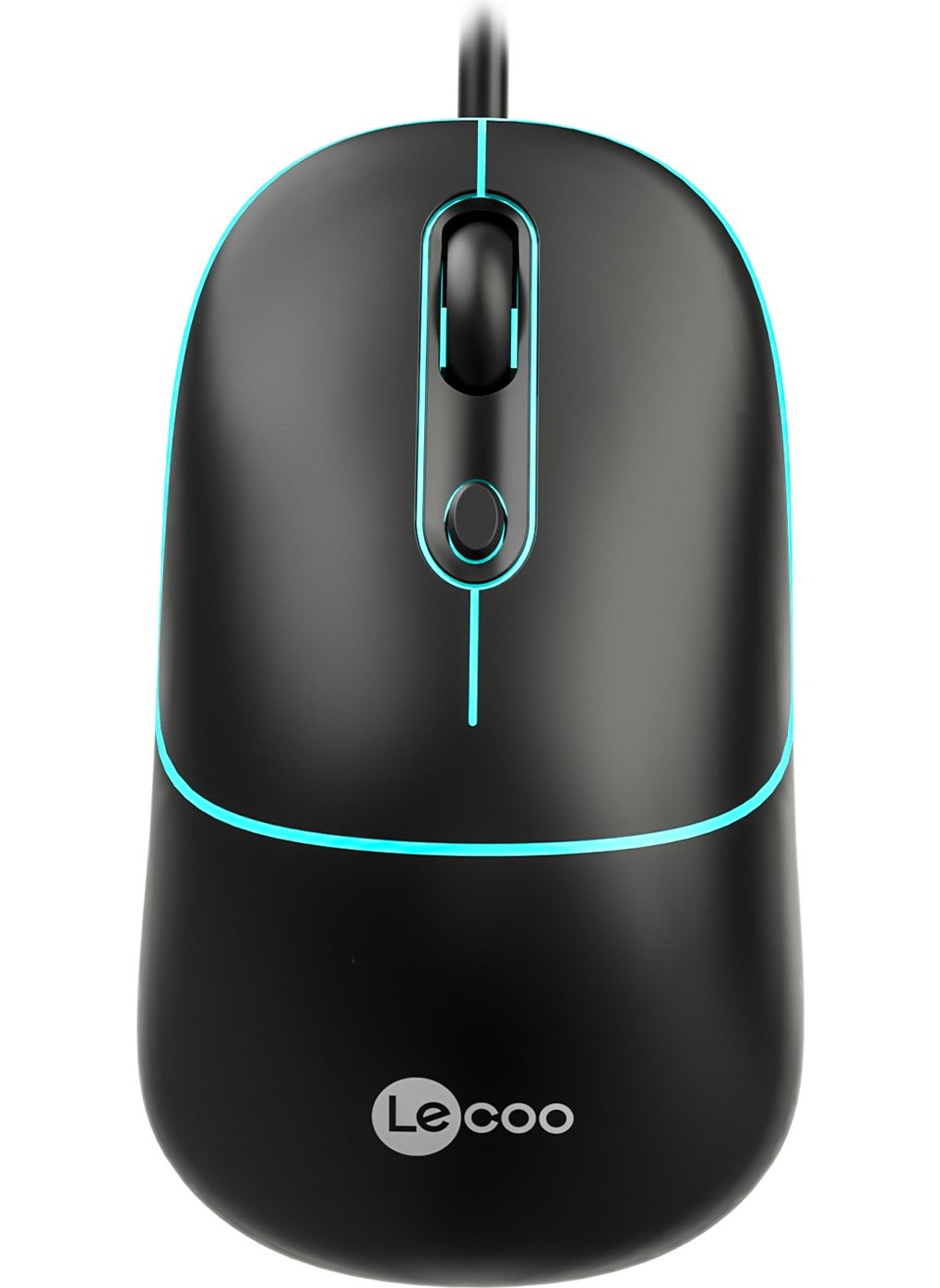 Lenovo MS110 USB Wired RGB 2400DPI 4-Button Silent Click Optical Mouse Black