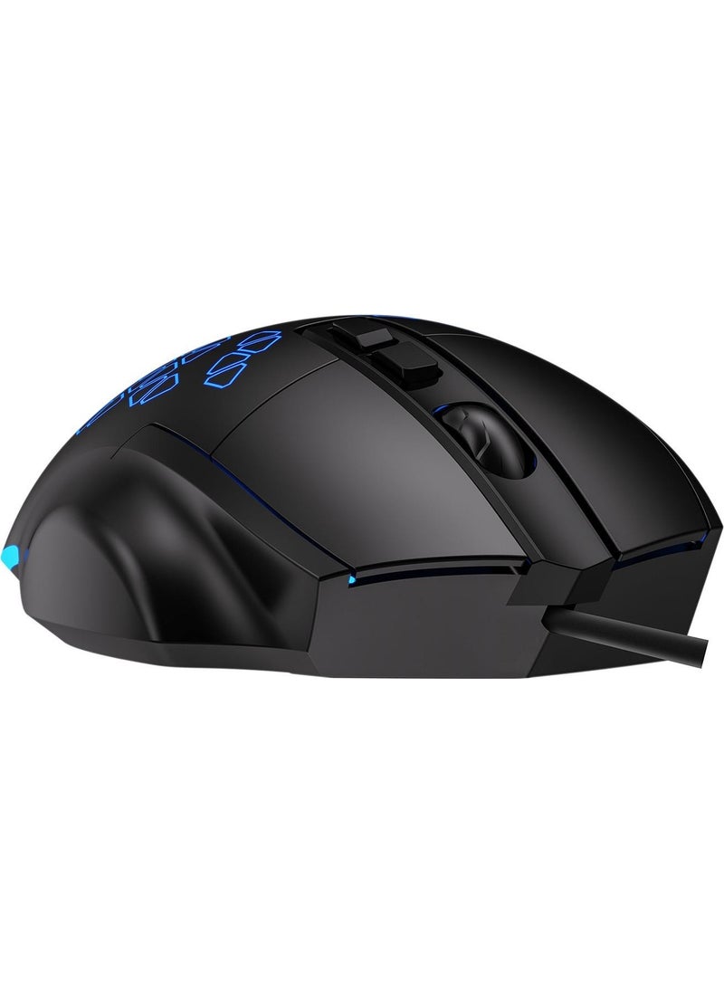 F812 7200DPI RGB 7-Button Macro Optical Gaming Mouse