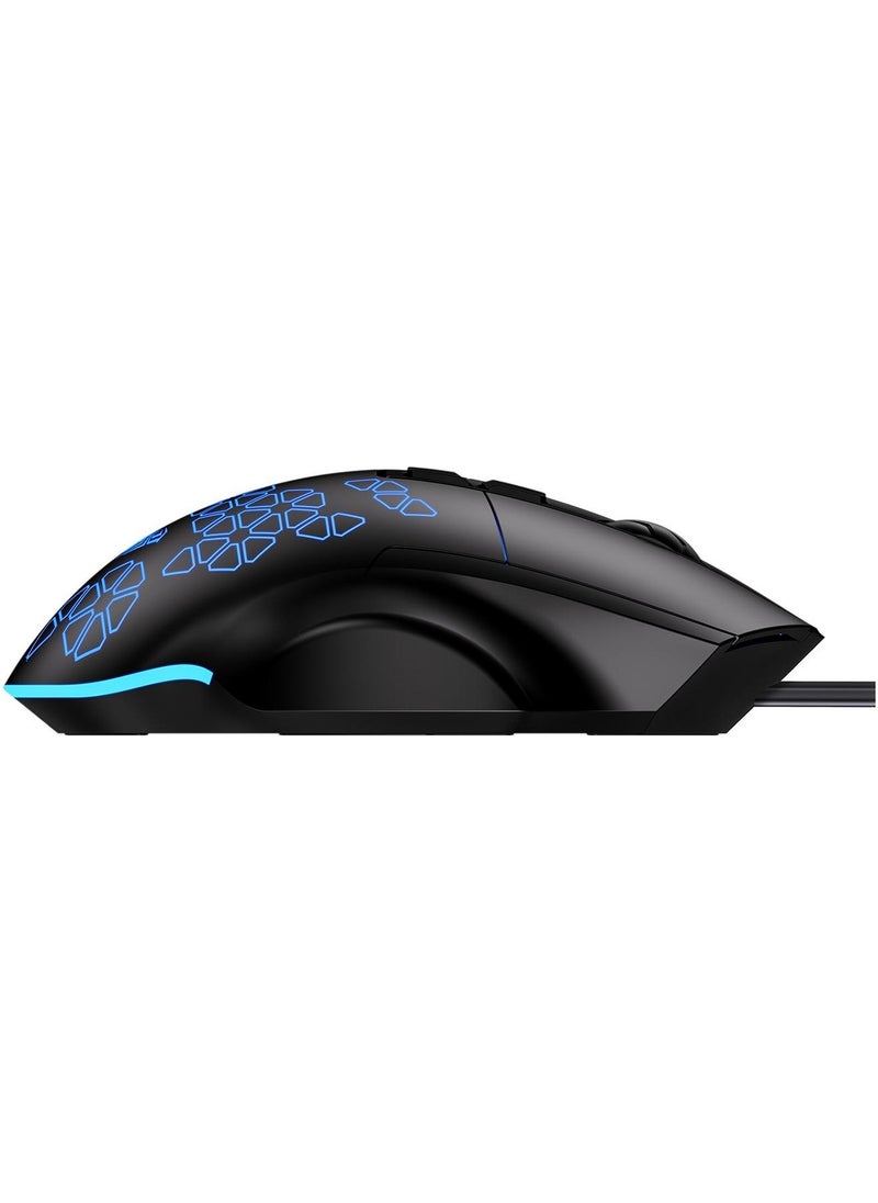 F812 7200DPI RGB 7-Button Macro Optical Gaming Mouse