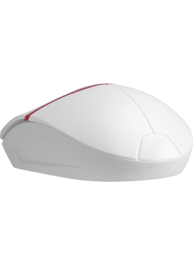 SM-220 USB 1200DPI 3D Optical Wired Mouse White-Red