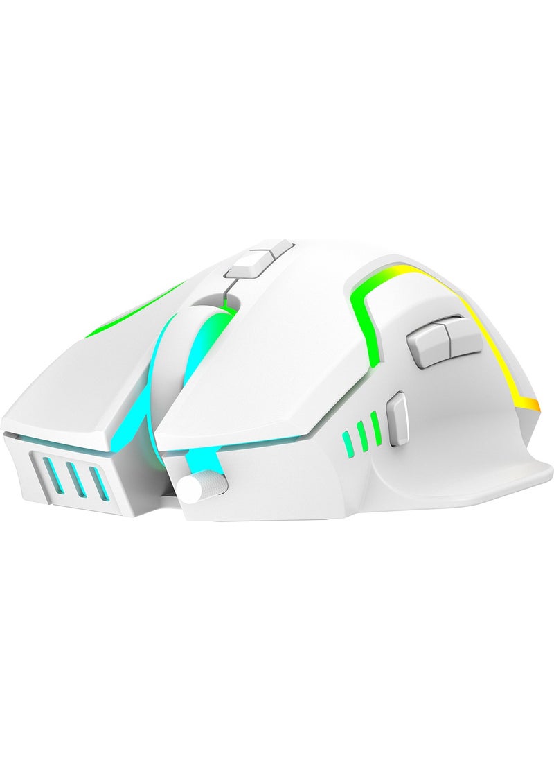 Miracle M2 USB White 8-Button RGB 7200DPI Gaming Mouse