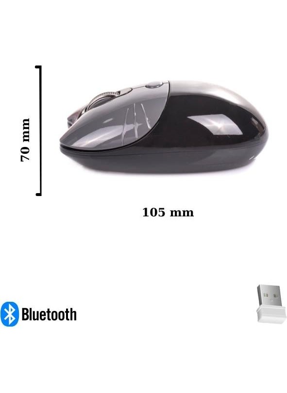 Cute Cat Wireless Black Mouse Bluetooth + 2.4g Dual Mode