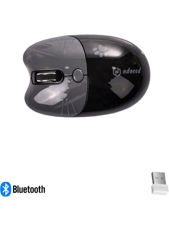 Cute Cat Wireless Black Mouse Bluetooth + 2.4g Dual Mode