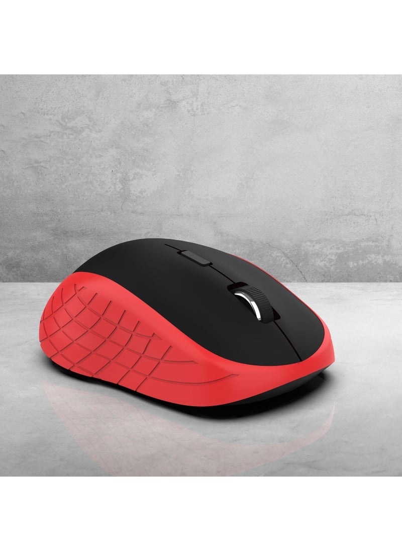 IWM-391T Wireless Rubber 1600DPI Optic Black/red Mouse