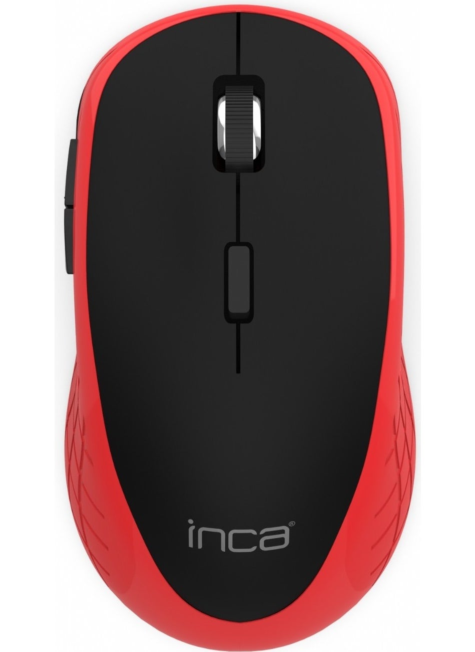 IWM-391T Wireless Rubber 1600DPI Optic Black/red Mouse