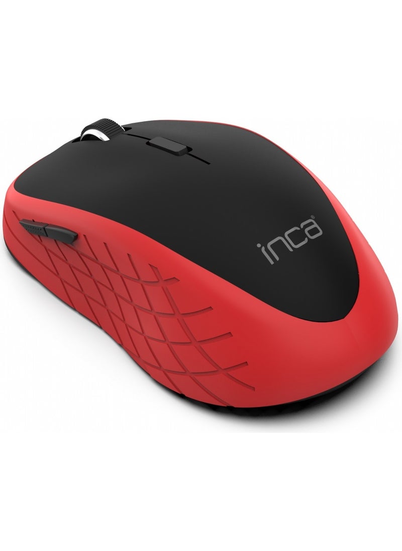 IWM-391T Wireless Rubber 1600DPI Optic Black/red Mouse