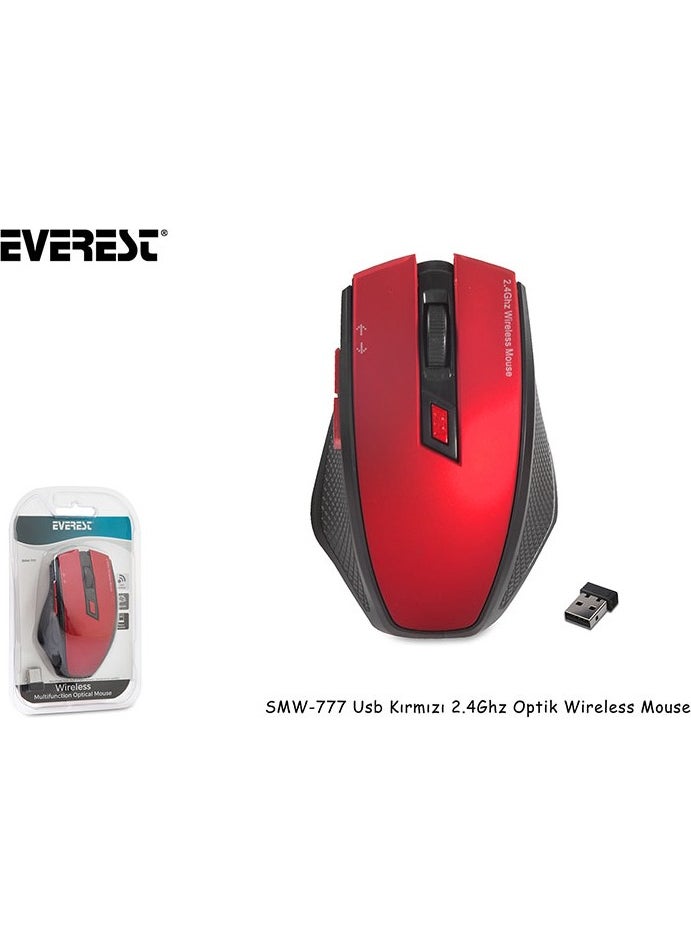 SMW-777 Usb Red 2.4Ghz Optical Wireless Mouse