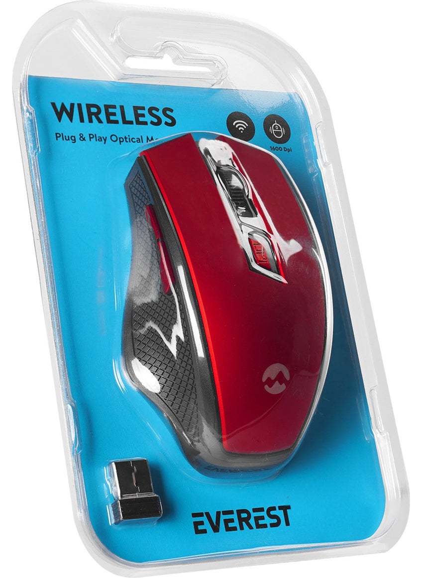 SMW-777 Usb Red 2.4Ghz Optical Wireless Mouse