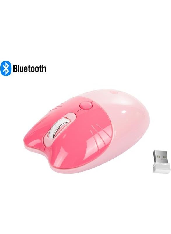 Cute Cat Wireless Pink Mouse Bluetooth + 2.4g Dual Mode