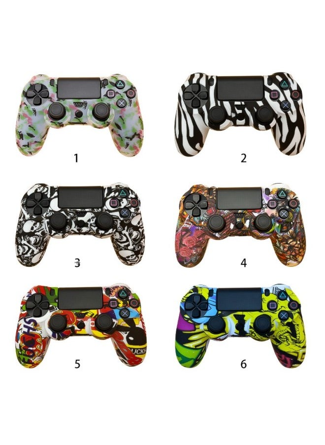PS4 Water Transfer Printing Silicone Case For Ps4/slim/pro Camouflage Silicone Case Protective Case Color Case-Product Color:3-Model:PS4