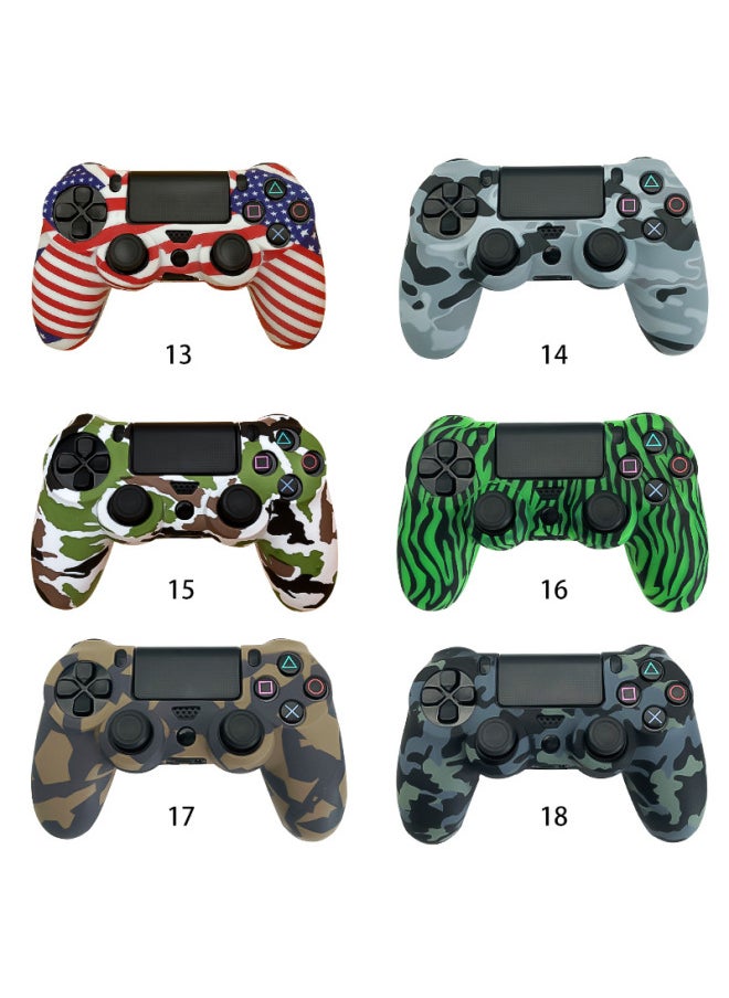 PS4 Water Transfer Printing Silicone Case For Ps4/slim/pro Camouflage Silicone Case Protective Case Color Case-Product Color:3-Model:PS4