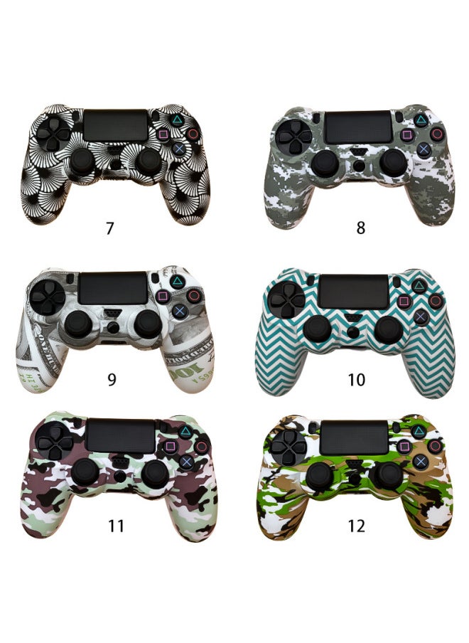 PS4 Water Transfer Printing Silicone Case For Ps4/slim/pro Camouflage Silicone Case Protective Case Color Case-Product Color:3-Model:PS4