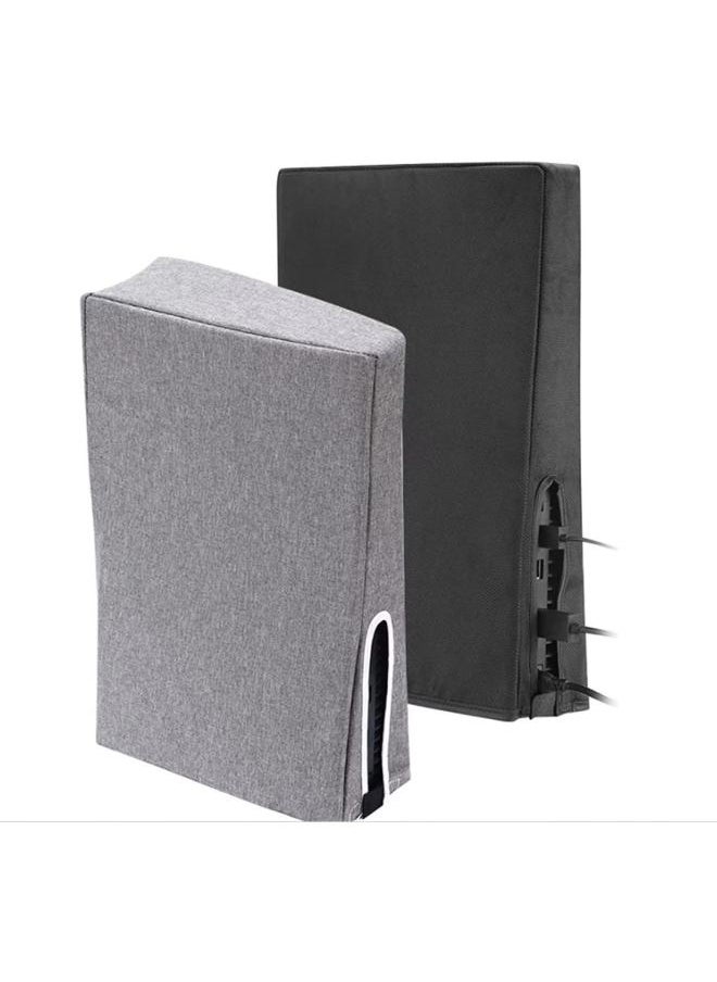 Slim Fit Simple Version Dust Cover For Sony Ps5 Game Console Protective Case Digital Computer/game Console Protective Shell-Model:PS5 SLIM Simple Dust Cover Black Vertical