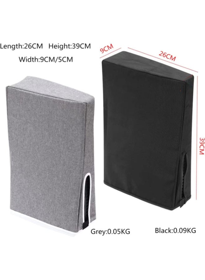 Slim Fit Simple Version Dust Cover For Sony Ps5 Game Console Protective Case Digital Computer/game Console Protective Shell-Model:PS5 SLIM Simple Dust Cover Black Vertical