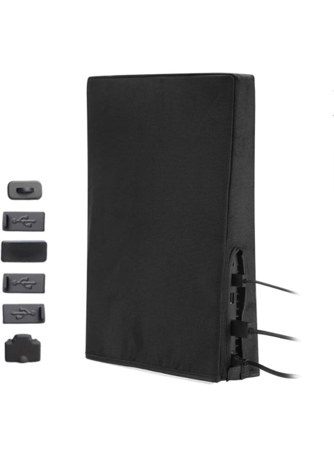Slim Fit Simple Version Dust Cover For Sony Ps5 Game Console Protective Case Digital Computer/game Console Protective Shell-Model:PS5 SLIM Simple Dust Cover Black Vertical