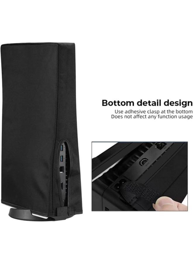 Slim Fit Simple Version Dust Cover For Sony Ps5 Game Console Protective Case Digital Computer/game Console Protective Shell-Model:PS5 SLIM Simple Dust Cover Black Vertical