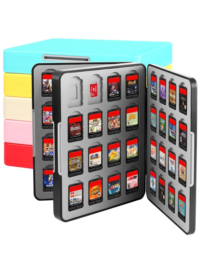 64-in-one Nintendo Switch OLED Game Card Storage Box Switch Magnetic Card Box Lite Card Slot-Product Color:64-in-1--pink (color Box Packaging)