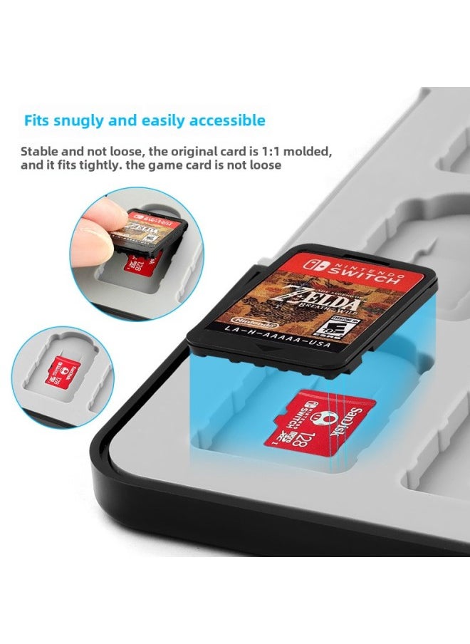 64-in-one Nintendo Switch OLED Game Card Storage Box Switch Magnetic Card Box Lite Card Slot-Product Color:64-in-1--pink (color Box Packaging)