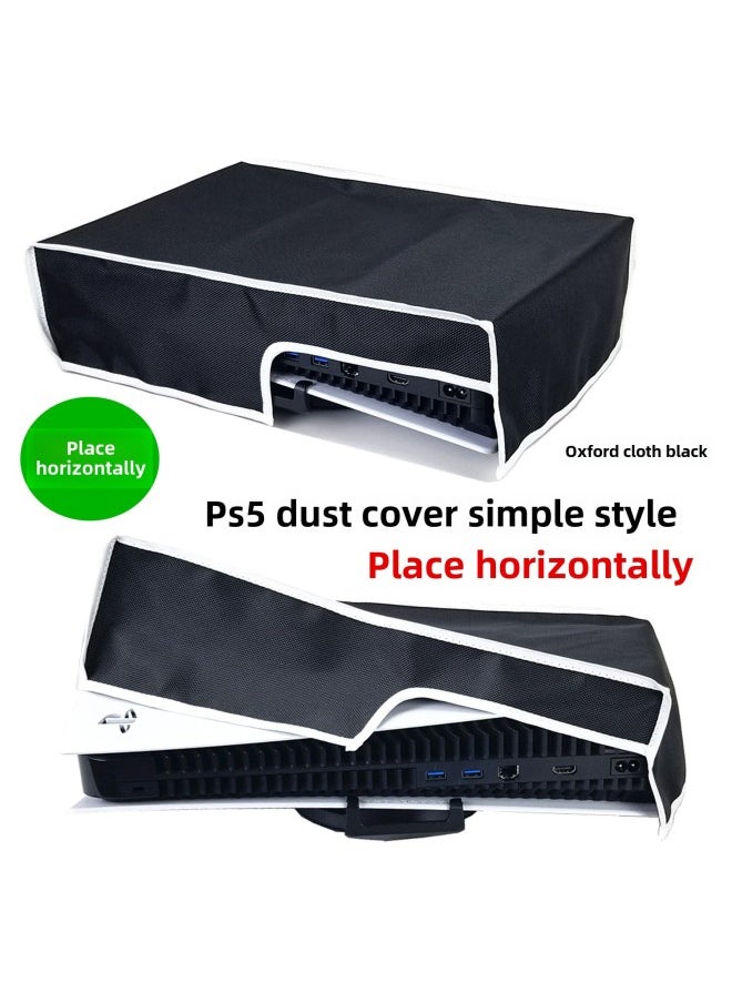 Dustproof Cover For Xbox Series X S Digital Computer/game Console Protective Shell-Product Color:PS5 Dust Cover Horizontal Oxford Cloth Black (white Edge)