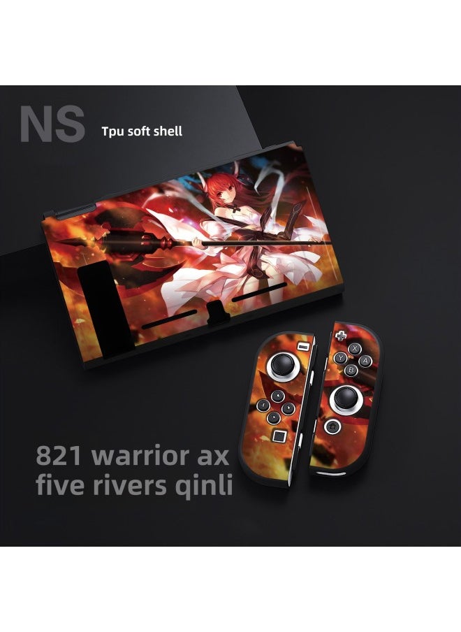 Nintendo Switch Color Case Manufacturer Switch Endurance TPU Soft Case NS Protective Case Split Protective Case-Model:821 Tomahawk Wuli-switch/battery Life Version-soft Shell