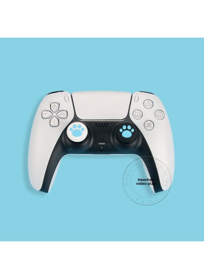 PS5PS4 Cat Claw Rocker Cap Silicone Cap XBOX ONE 360 Mushroom Head Button Cap Cover Soft Rubber Cap-Product Color:White Powder Claw