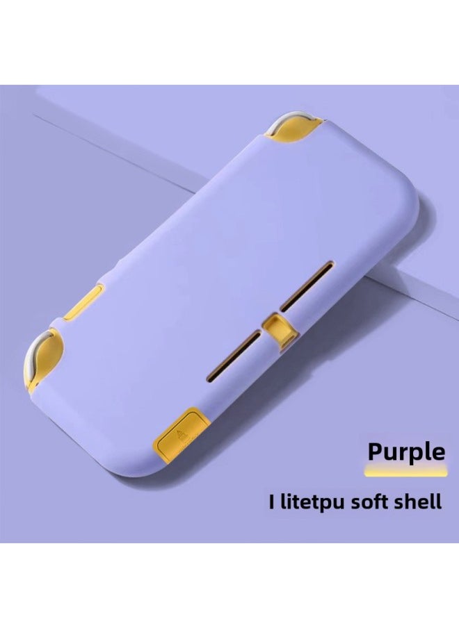 Switchlite Glitter Case Nintendo LITE Clear Glitter Soft Case TPU Crystal Clear Soft Case-Product Color:Purple-lite Material Shell-soft Shell