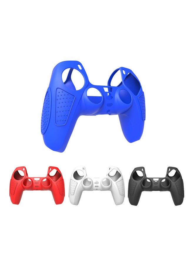PS5 Silicone Protective Cover Ps5 Solid Color Silicone Cover Ps5 Wireless Non-slip Soft Rubber Cover PS5 Handle Non-slip-Product Color:Blue
