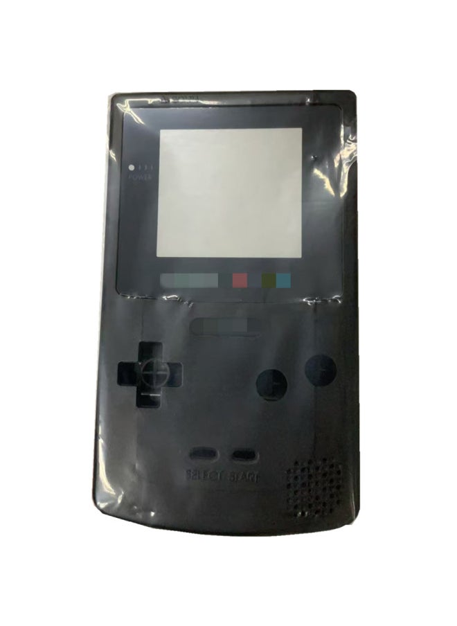 Colorful Gbc Game Console Shell Light Conductive Rubber Mirror Surface For Nintendo Game Boy Console Protective Case-Product Color:Black