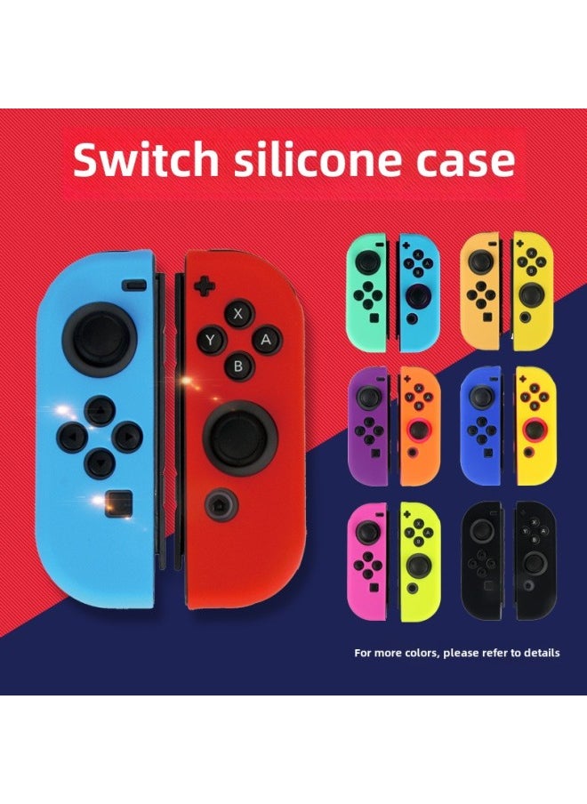 Oil Injection Switch Silicone Case Protective Case NS Left And Right Handle Protective Case JOY-CON Soft Rubber Case-Product Color:White Radiant