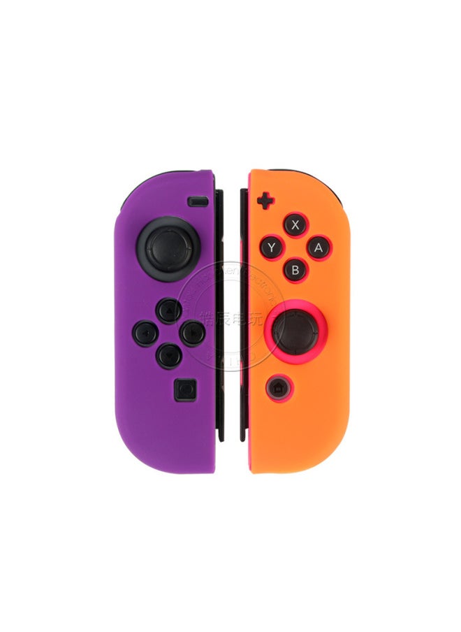 Oil Injection Switch Silicone Case Protective Case NS Left And Right Handle Protective Case JOY-CON Soft Rubber Case-Product Color:White Radiant