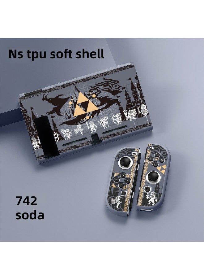 Nintendo Switch Color Case Manufacturer Switch Endurance TPU Soft Case NS Protective Case Split Protective Case-Model:742 Saida-switch/battery Life Version-soft Shell