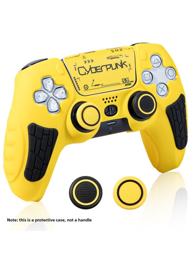 Black Myth Wukong PS5 Silicone Case P5 Game Handle Protective Case Drop-resistant Scratch-resistant Rocker Cap For Hair-Product Color:Cyberpunk