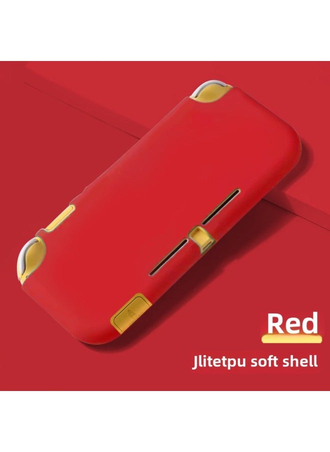 Switchlite Glitter Case Nintendo LITE Clear Glitter Soft Case TPU Crystal Clear Soft Case-Product Color:Red-lite Material Shell-soft Shell