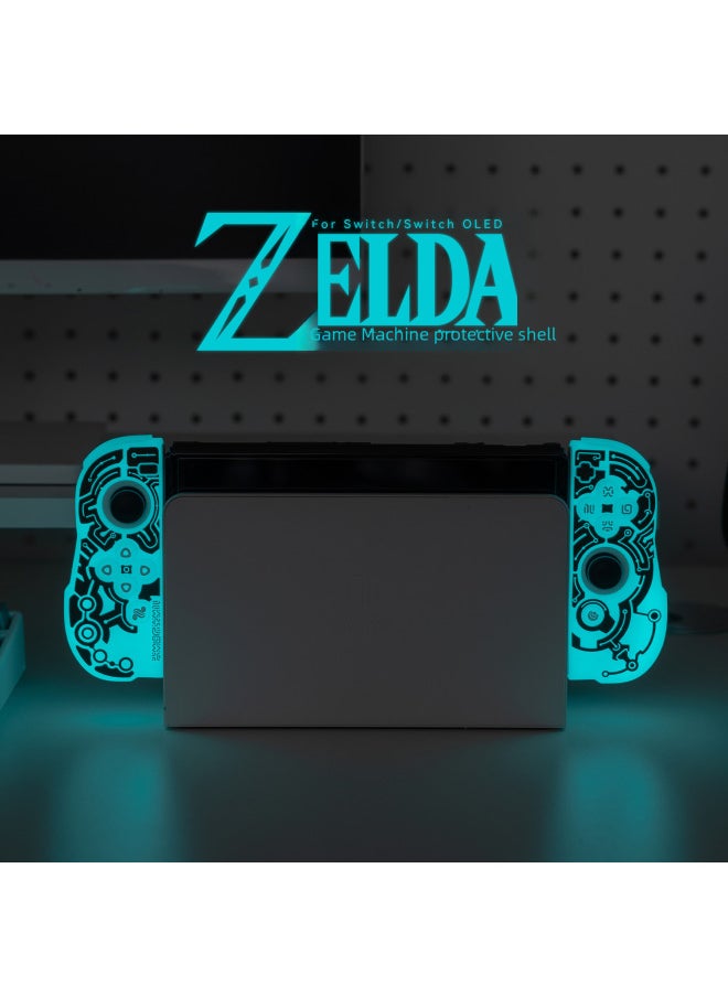 Nintendo Switch Protective Case Nsoled Glowing Handle Cover Joystick Cap Legend Zelda Tears The Kingdom Storage Bag-Model:(Spot) Oled-Lost Realm Base Shell