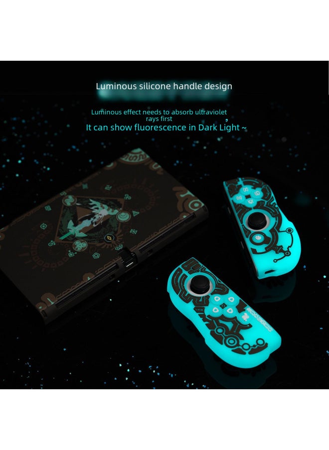 Nintendo Switch Protective Case Nsoled Glowing Handle Cover Joystick Cap Legend Zelda Tears The Kingdom Storage Bag-Model:(Spot) Oled-Lost Realm Base Shell