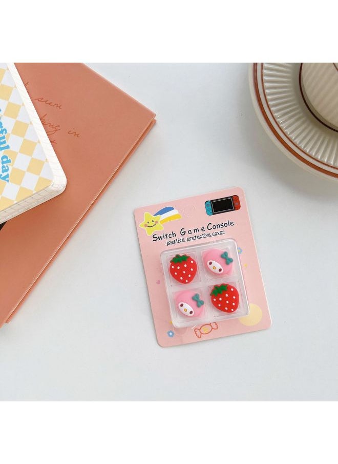 Digital Computer/game Console Protective Case/shell - Shockproof Scratch-resistant-Product Color:switch Rocker Cap-Model:Strawberry + Melody