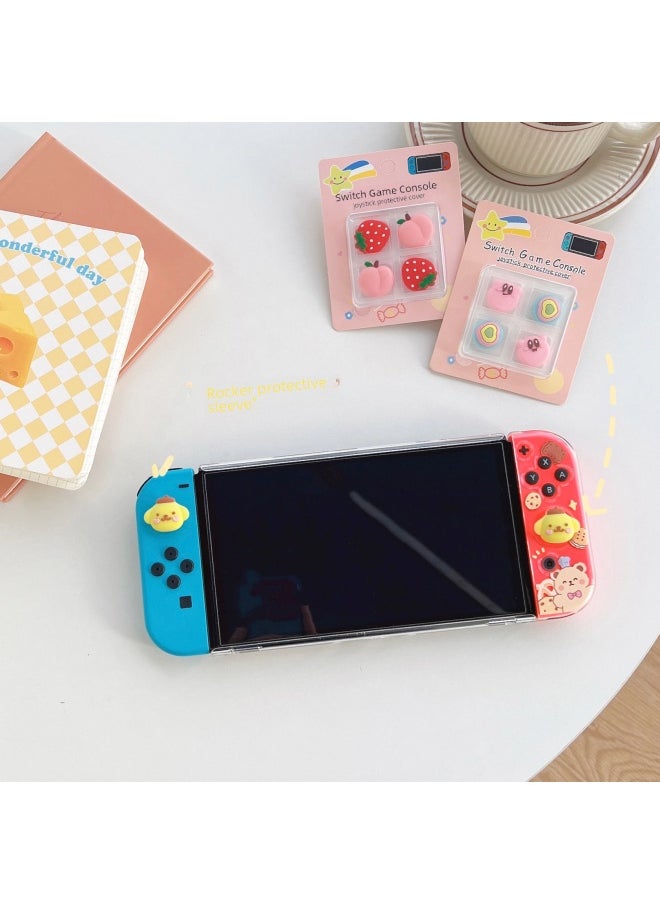 Digital Computer/game Console Protective Case/shell - Shockproof Scratch-resistant-Product Color:switch Rocker Cap-Model:Strawberry + Melody