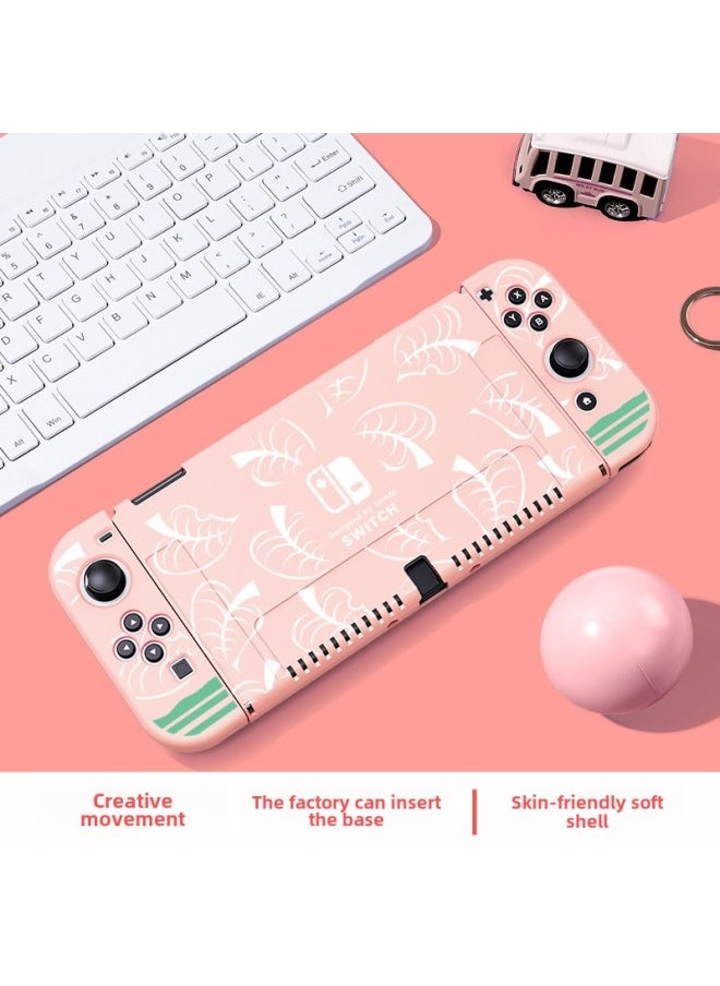 Nintendo Switch Protective Case NS Silicone Case Swicholed Protective Case Case Frosted Handle All-inclusive Soft-Product Color:Default-Model:OLED Silicone Soft Shell-]